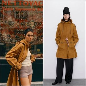 Zara water resistant colorful trench coat